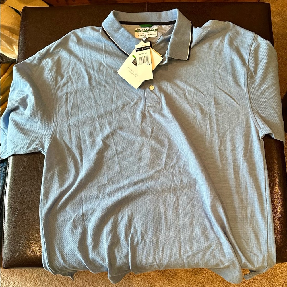 NWT Tommy Hilfiger “Buzz Off” Blue Polo Shirt XL